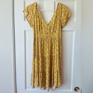 Hollister Yellow Floral Dress